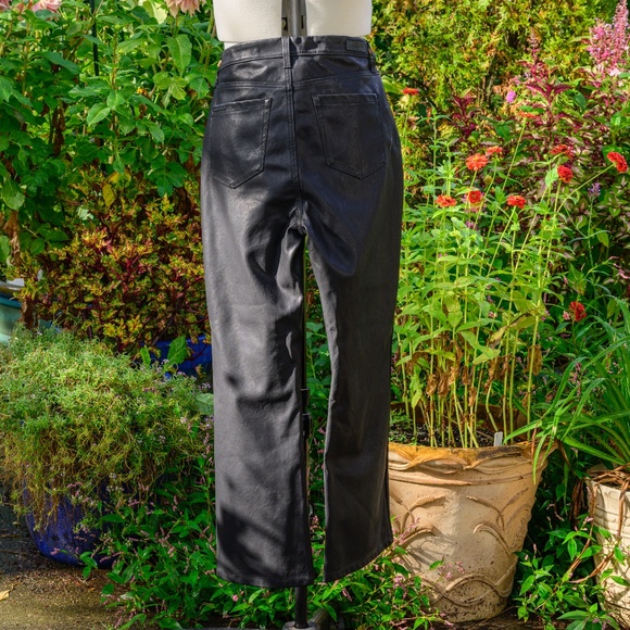 Blank NYC Faux Leather Kick Flare pants 29 NWOT - Picture 2 of 4